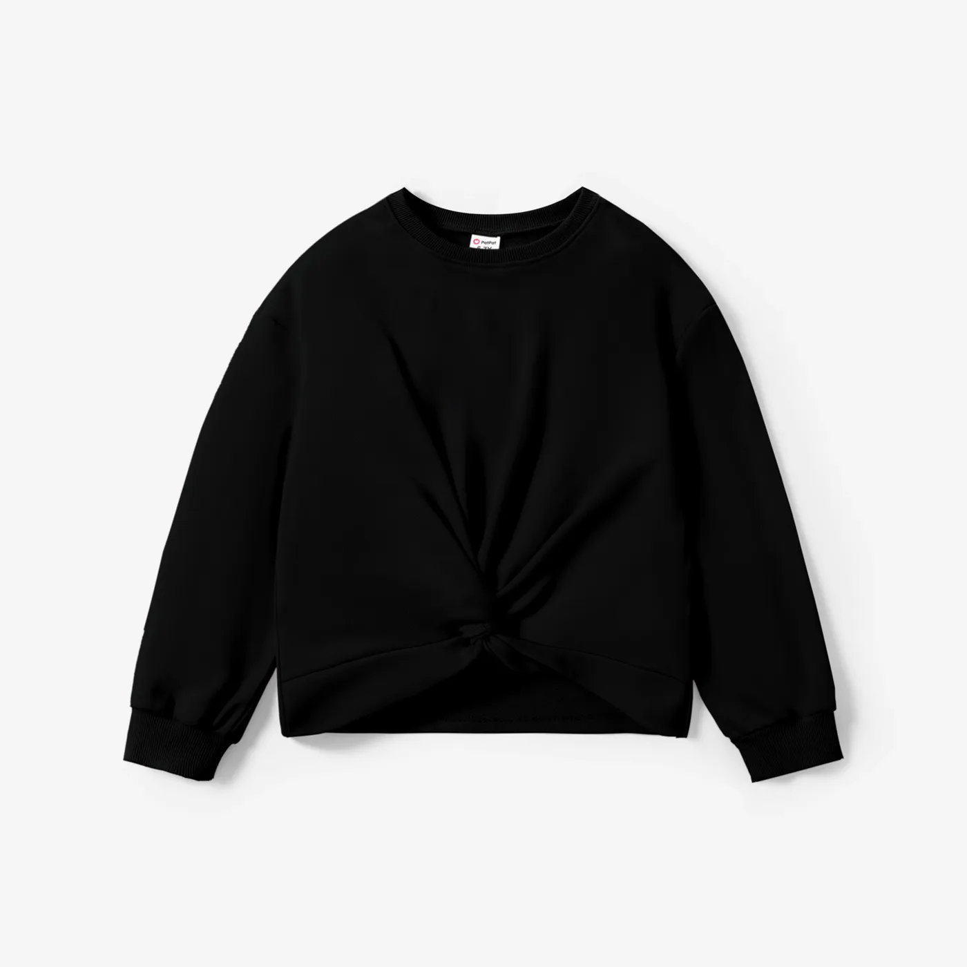 Kid Girl Avant-garde Twist Knot Detail Sweatshirt  big image 1