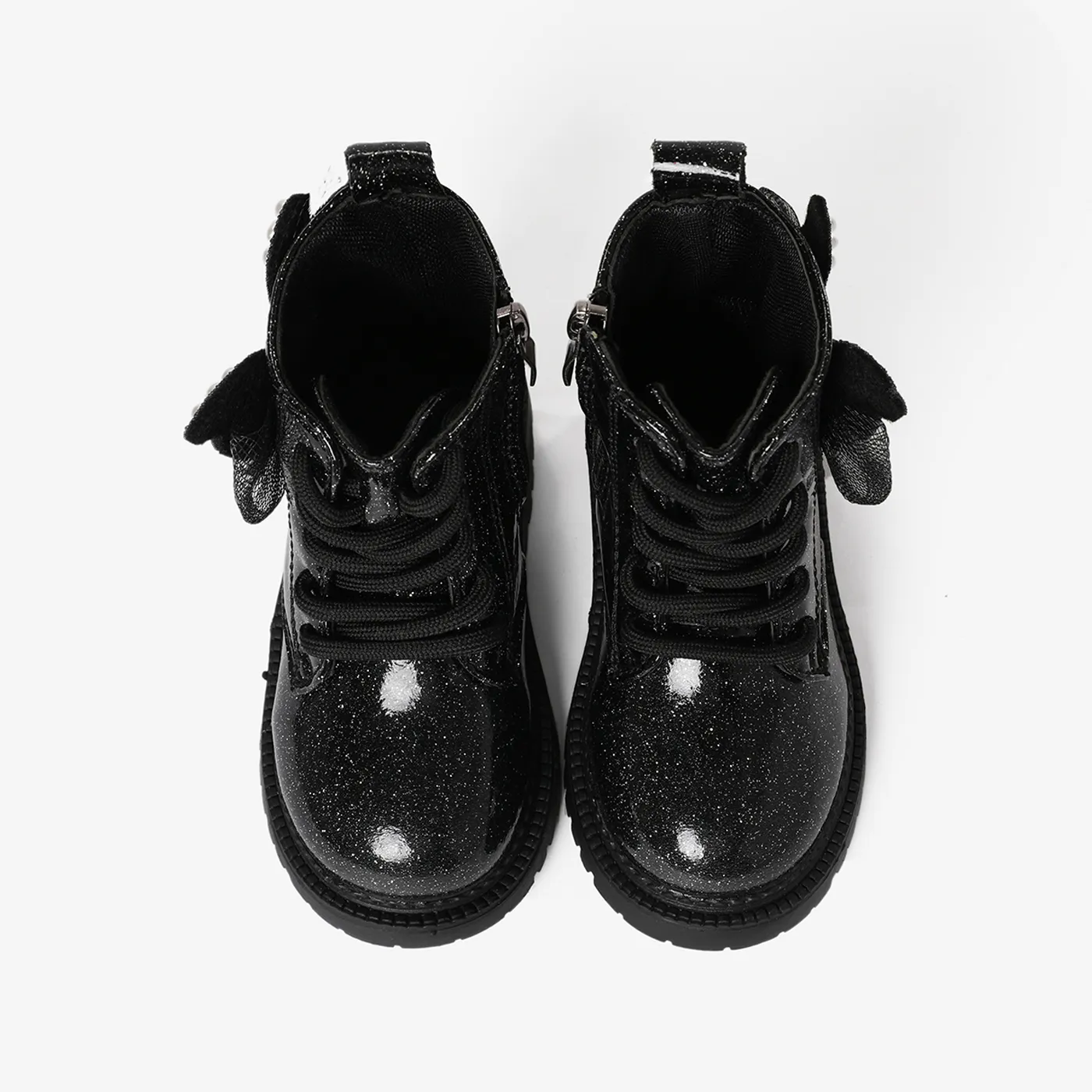 Criança Criança Menina Infantil Cor sólida Botas Preto image 2