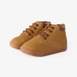 Toddler Casual Solid Color High Top Toddler Shoes Brown