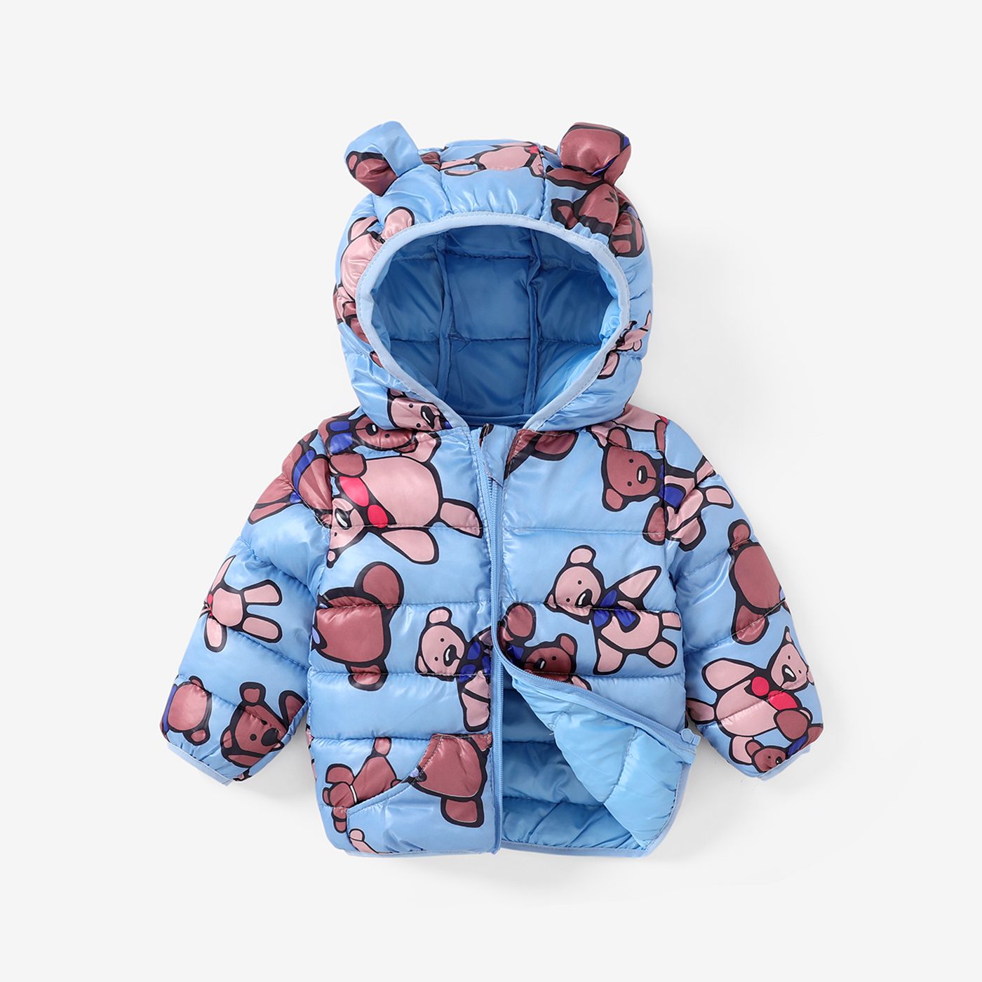 Toddler/Kid Boy/Girl Bear Pattern Hooded Winter Coat