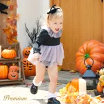 Baby Girl Halloween Long Sleeve Romper with Ruffle Edge   image 3