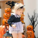 Baby Girl Halloween Long Sleeve Romper with Ruffle Edge   image 4