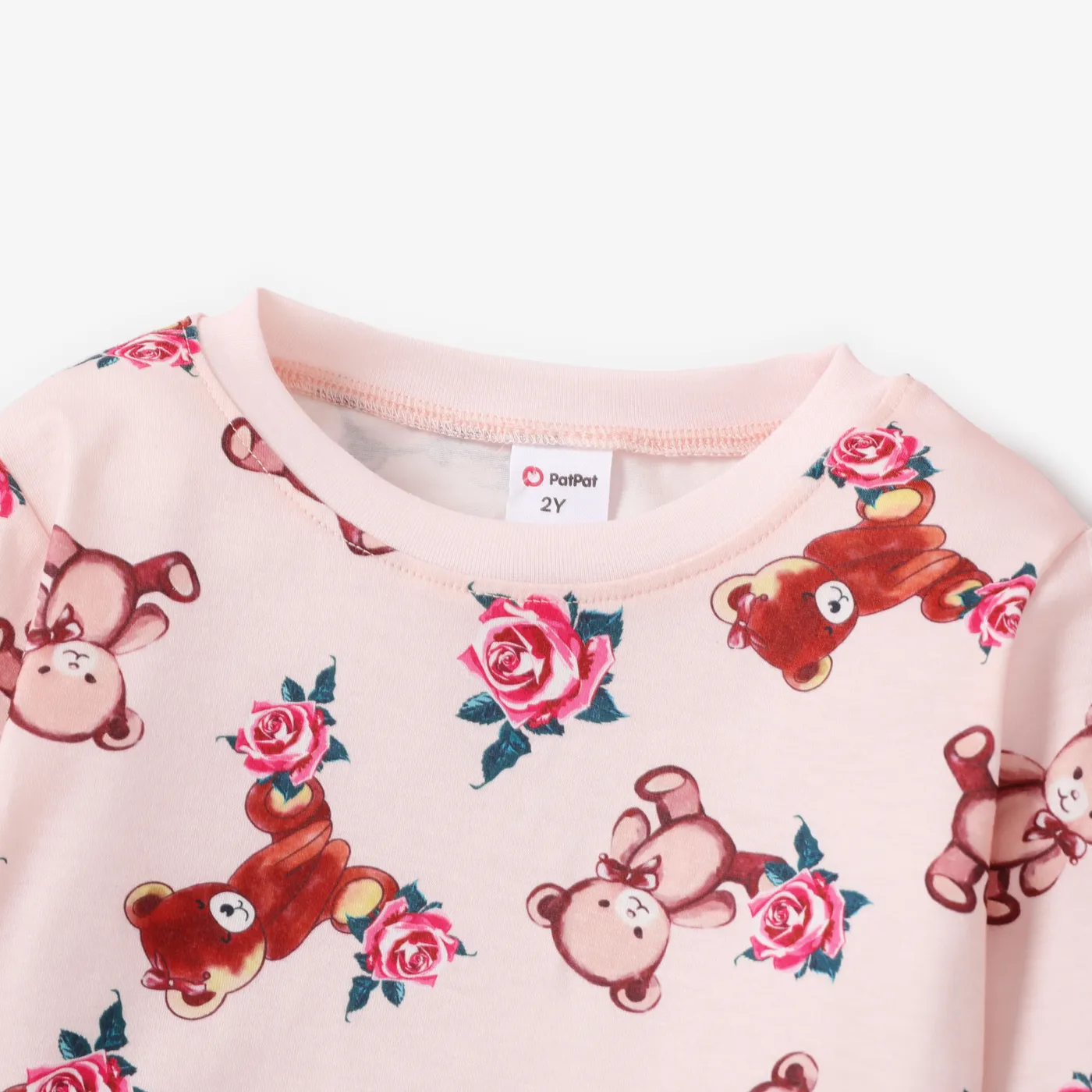 2 unidades Criança Menina Infantil Urso Pijamas Rosa image 3
