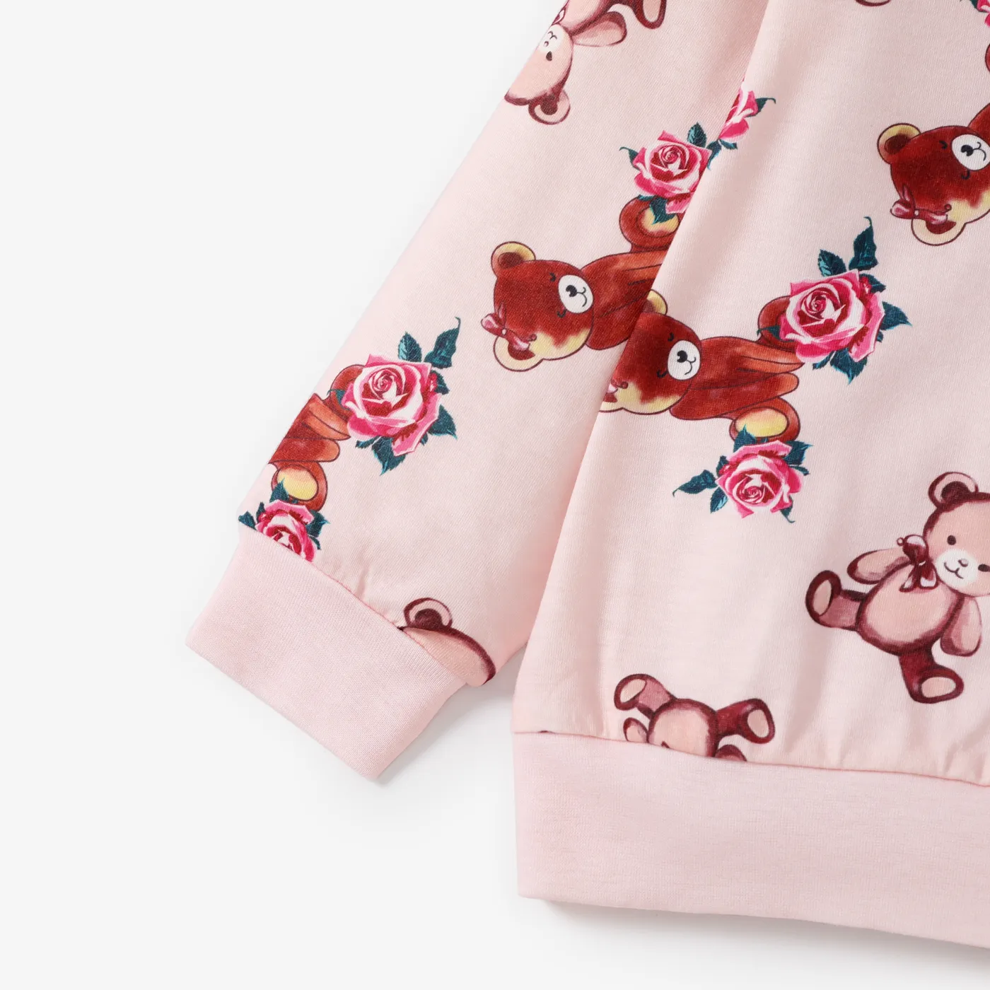 2 unidades Criança Menina Infantil Urso Pijamas Rosa image 5