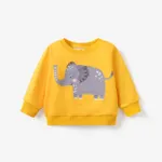  Baby Boy Animal Pattern Hoodie/Top Yellow