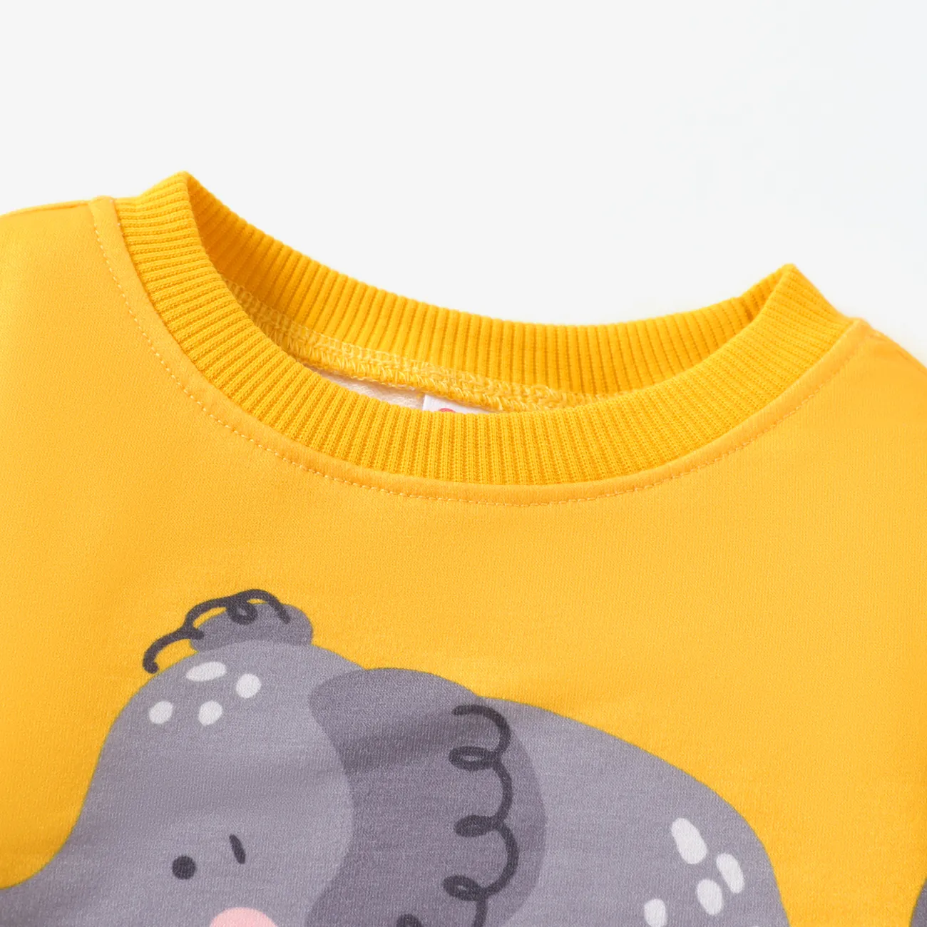 Bebé Menino Animais Infantil Manga comprida Sweatshirt Amarelo big image 1