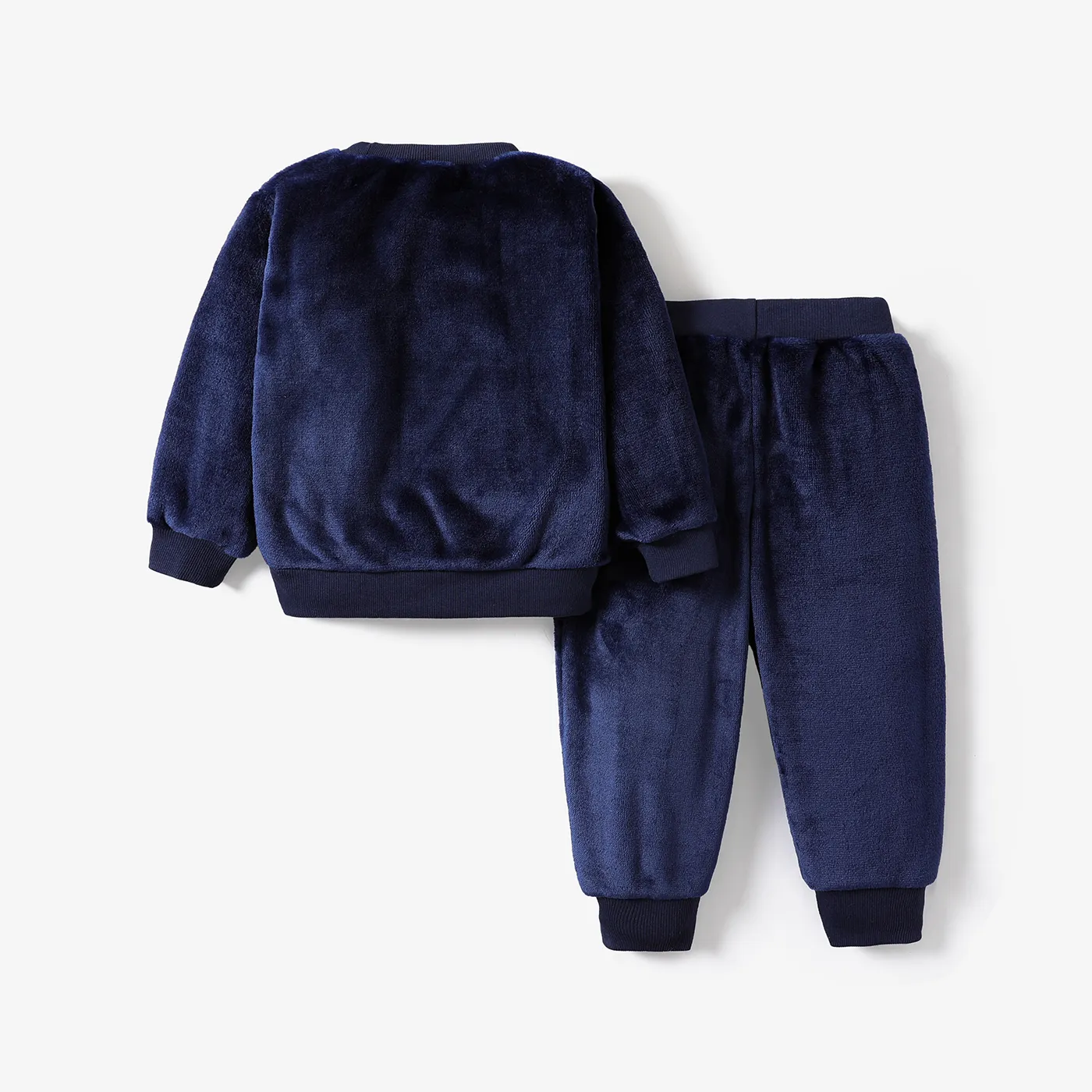 2pcs Toddler Boy Bear Applique Embroidery Pattern Set Dark Blue image 3