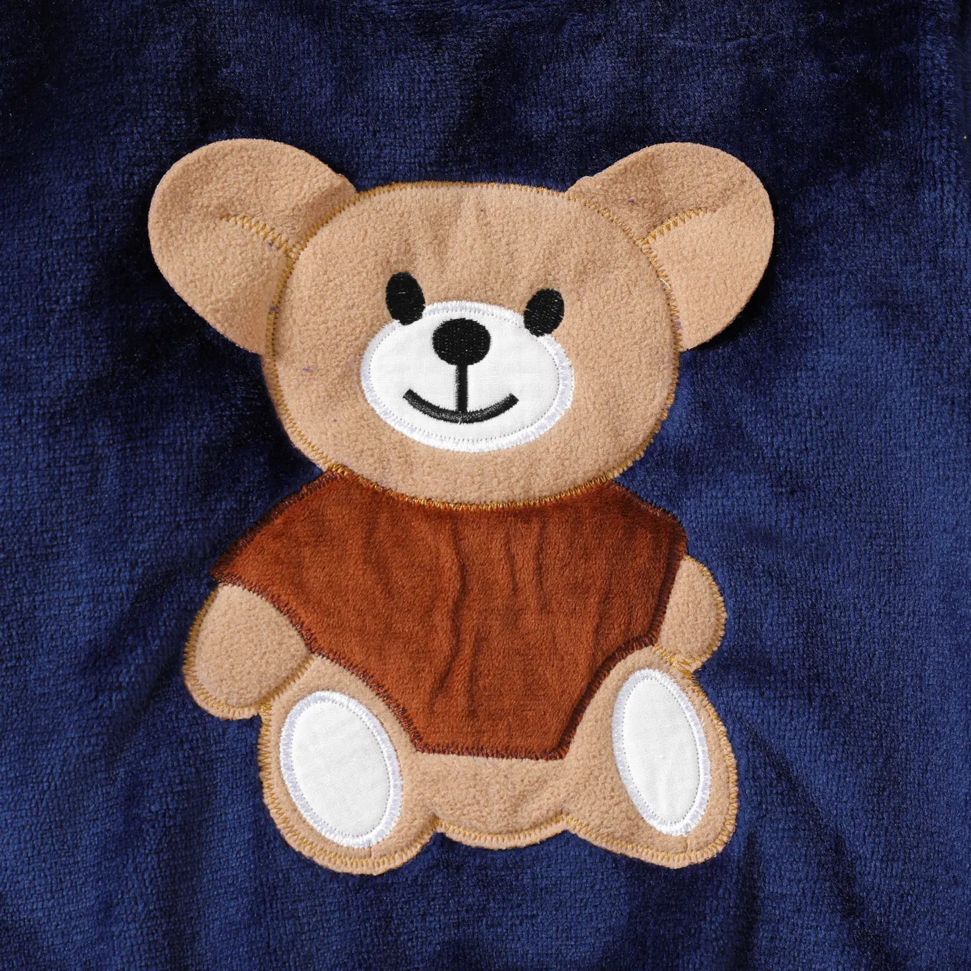 2pcs Toddler Boy Bear Applique Embroidery Pattern Set Dark Blue image 5