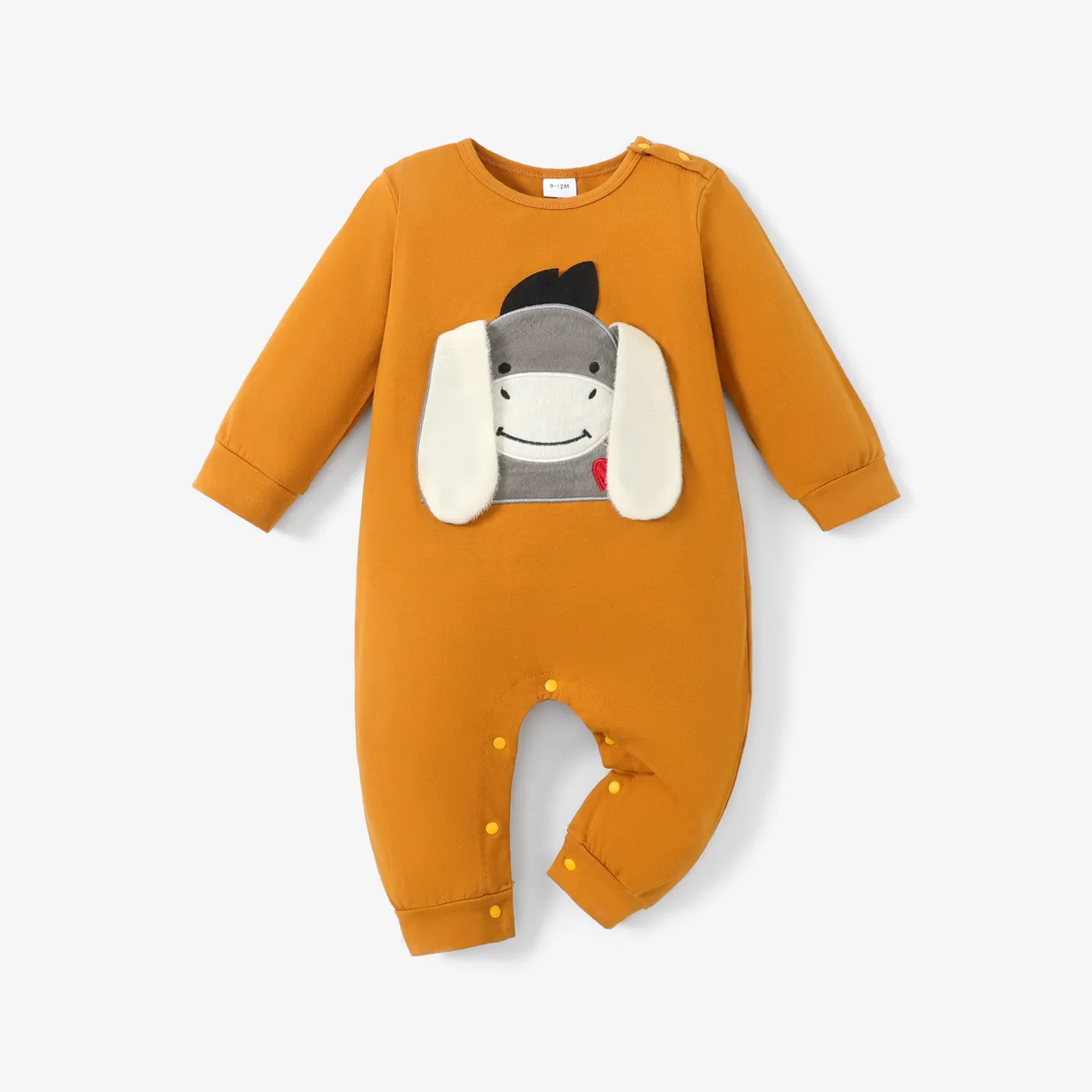Bebé Unissexo Hipertátil/3D Infantil Manga comprida Macacão Gengibre