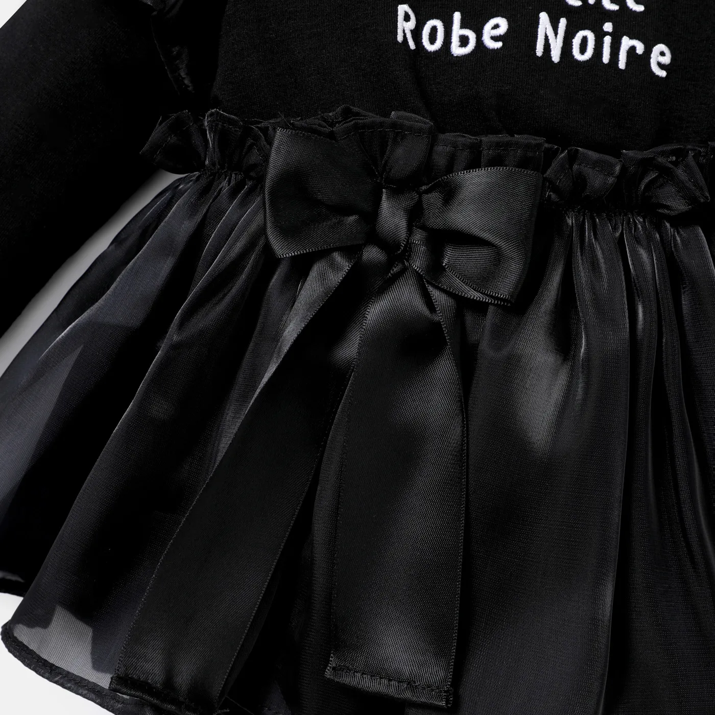 Toddler/Kid Girl Elegant Trendy Halloween Set/Romper BlackandWhite image 6