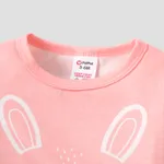2pcs bebê menina coelho padrão casual pijama set  image 4