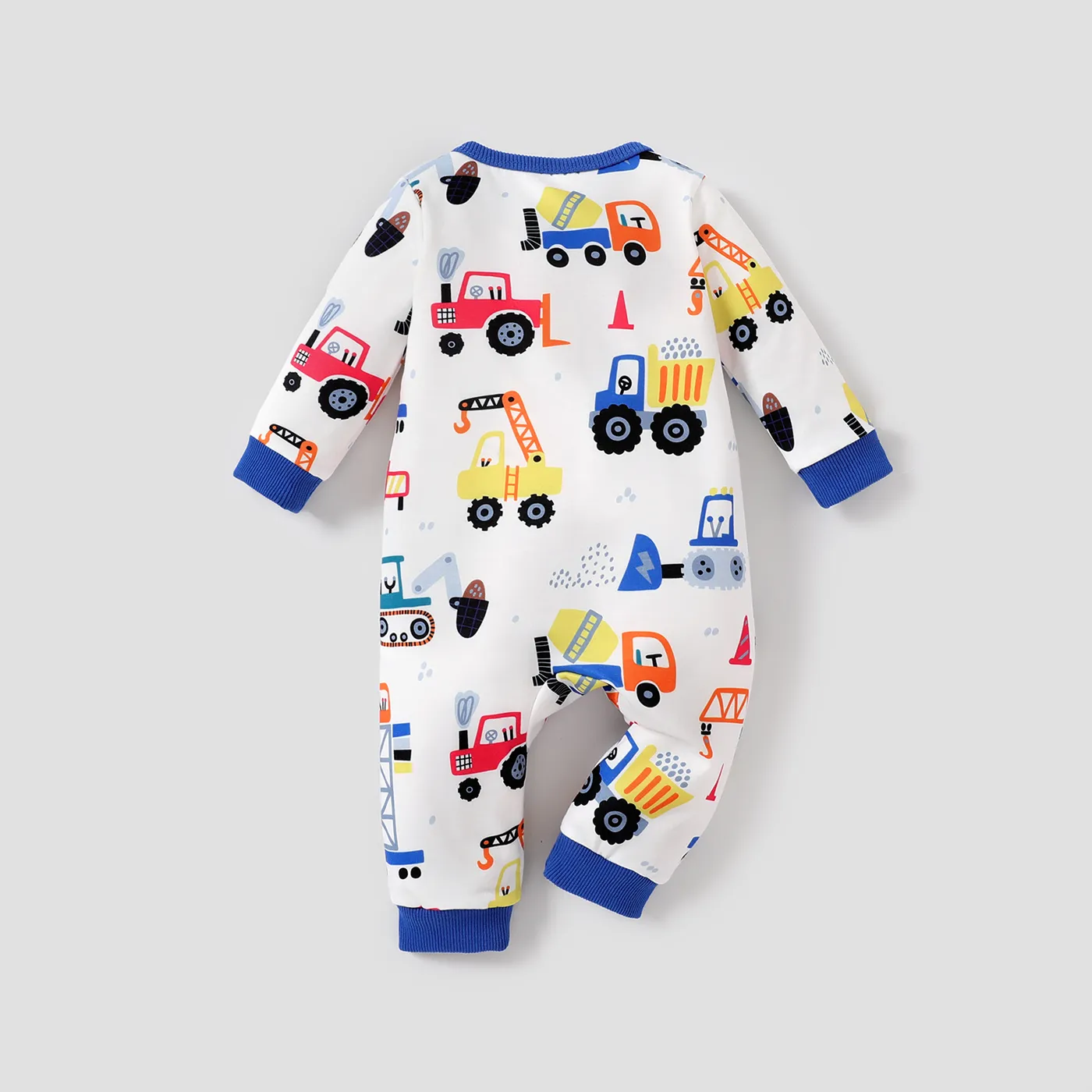 Baby Boy Naia Childlike Vehicle Zipper Long Sleeve Jumpsuit   image 2