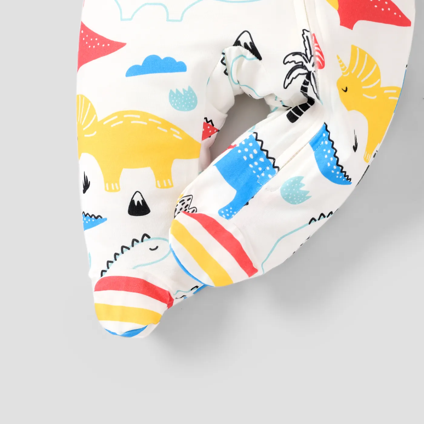 Baby Girl/Boy Childlike Home Clothes with Zipper White image 5