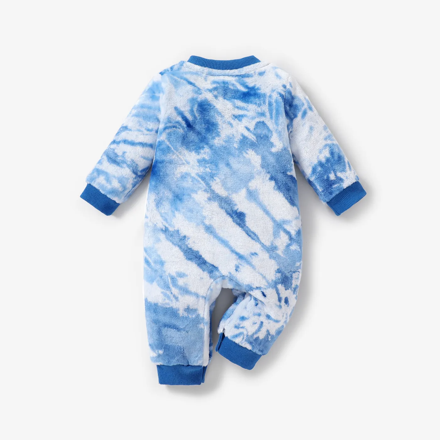 Baby Girl/Boy Tie-Dye Long Sleeve Jumpsuit Blue image 2