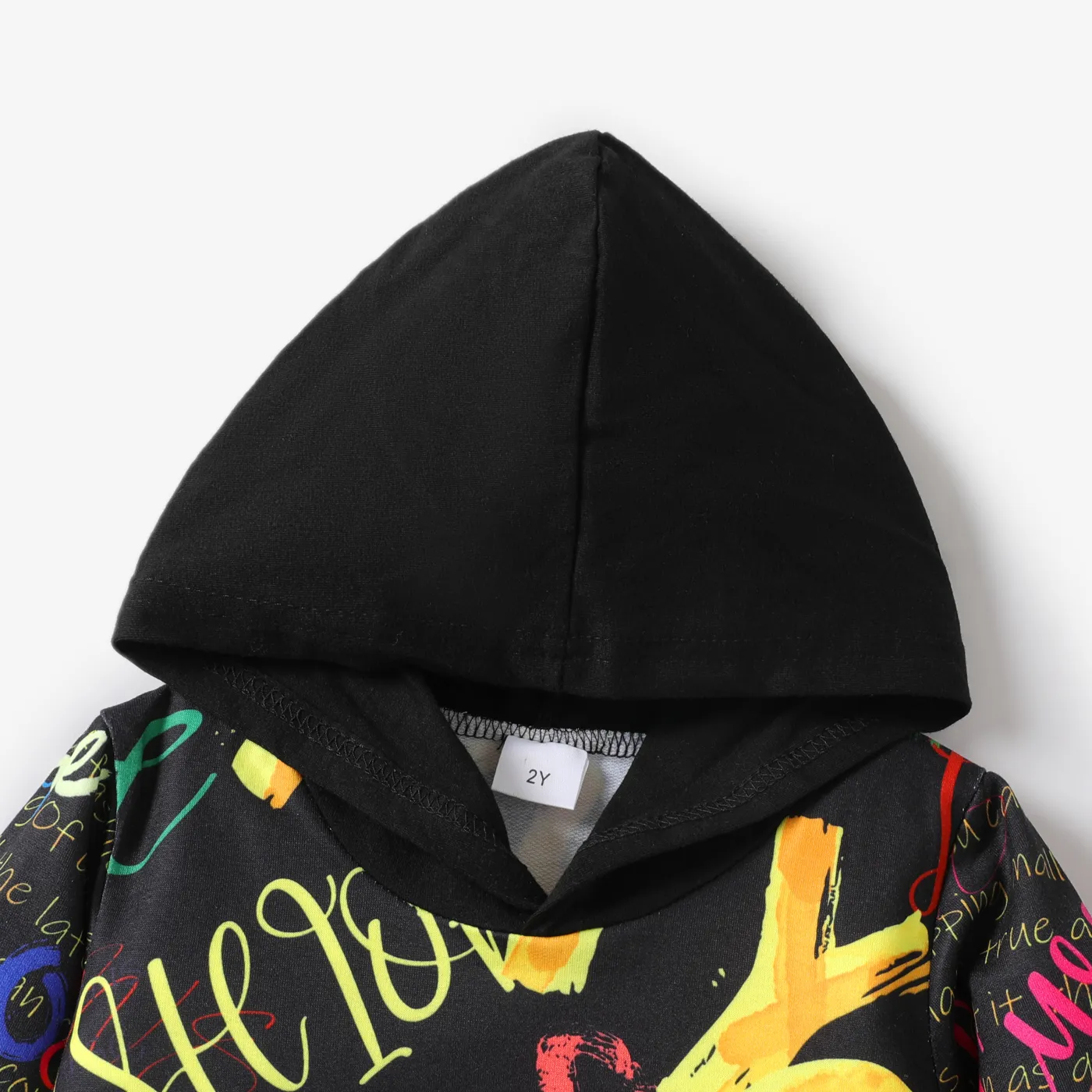 2pcs Toddler Boy Avant-garde Letter Set Black image 6