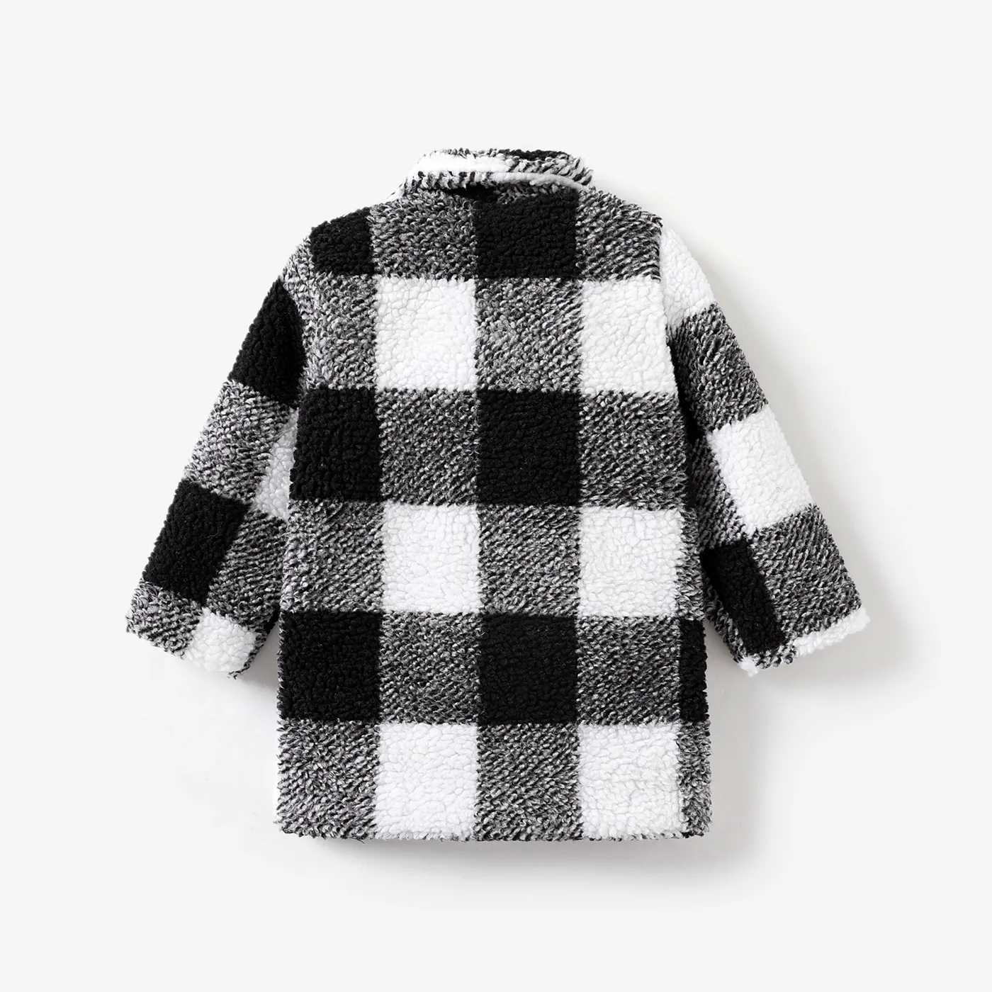 Toddler Boy/Girl Lapel Grid/Houndstooth Coat Black image 2