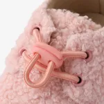 Baby & Toddler Solid Color Elastic buckle Furry Prewalker Shoes Pink image 4