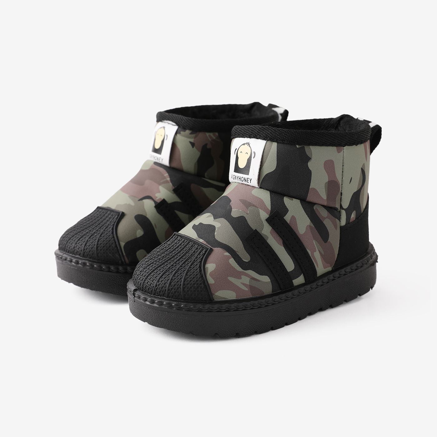 Toddler & Kids Color-block Camouflage Snow Boots