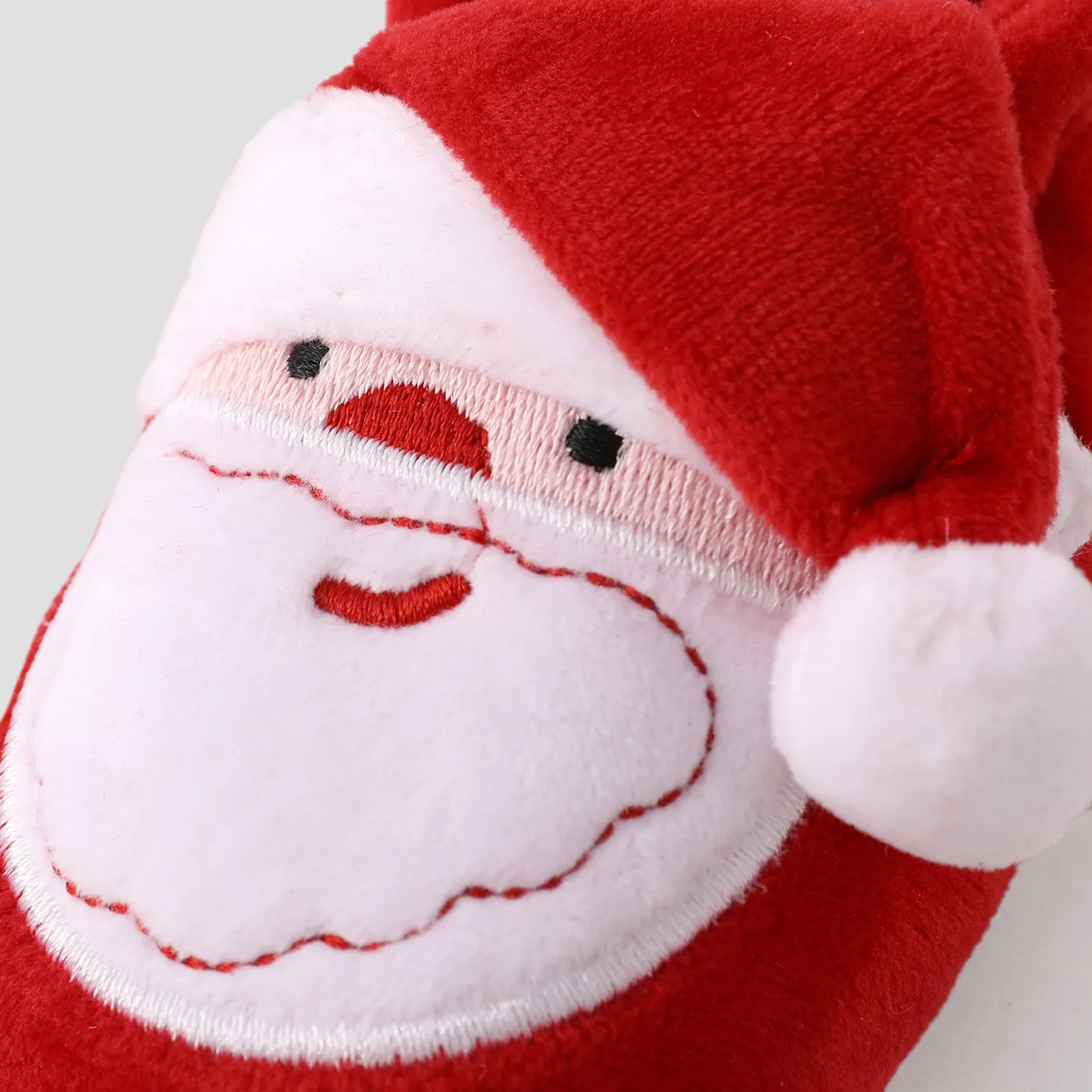 Christmas Baby & Toddler Santa Pattern Warm Prewalker Shoes Red image 5