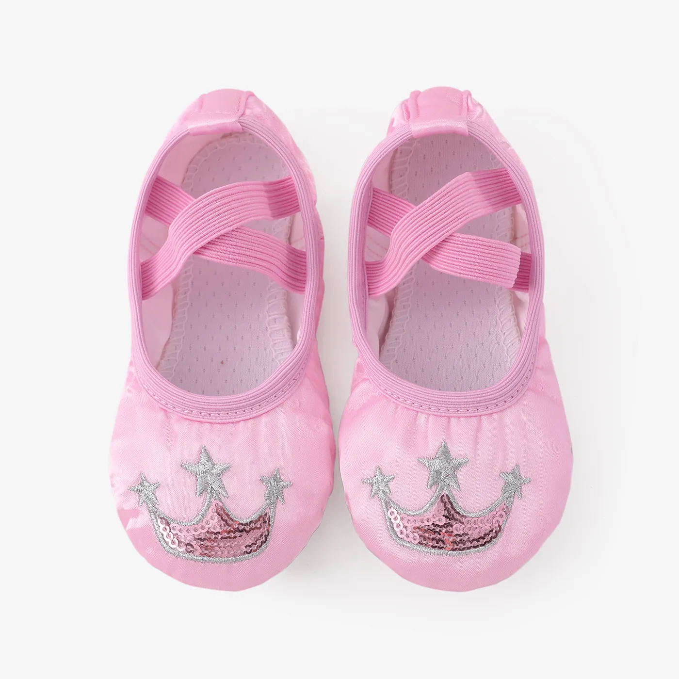 Toddler & Kid Butterfly/Crown Embroidery Ballet Dance Shoes  big image 1