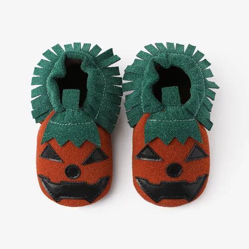 Halloween Baby Childlike Fabric Stitching Prewalker Shoes