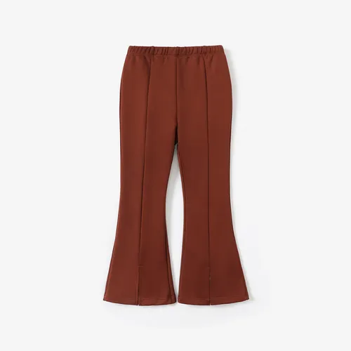 Kid Girl Avant-garde Solid Color Sweatpants