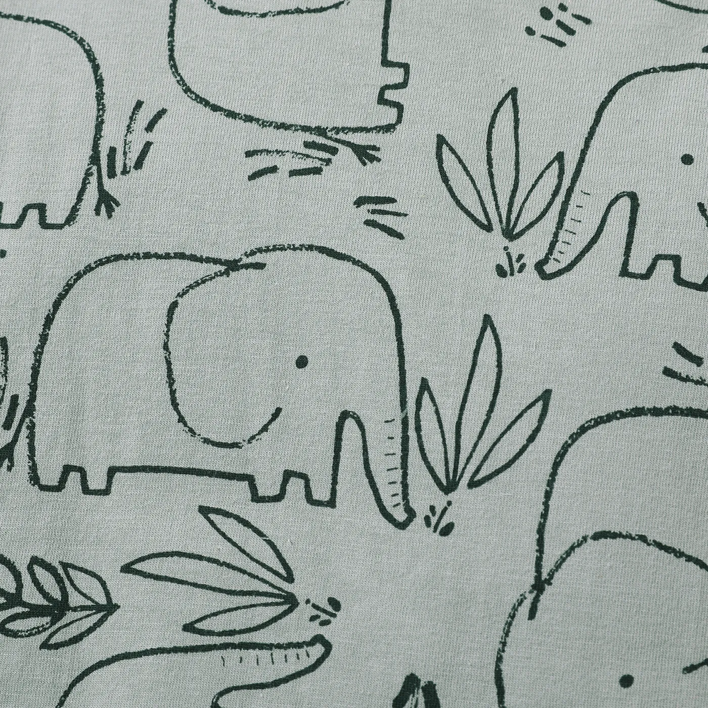 Baby Boy 100% Cotton Faux-two Short-sleeve Elephant Print Romper  image 4