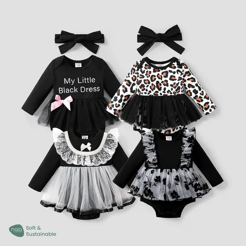 Baby Girl Leopard or Stars Mesh Princess Party Romper