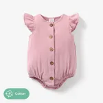 100٪ قطن طفلة رومبير سادة بأكمام طويلة dirtypink big image 1