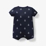 Baby Boy Print/Striped Short-sleeve Snap Romper  image 3