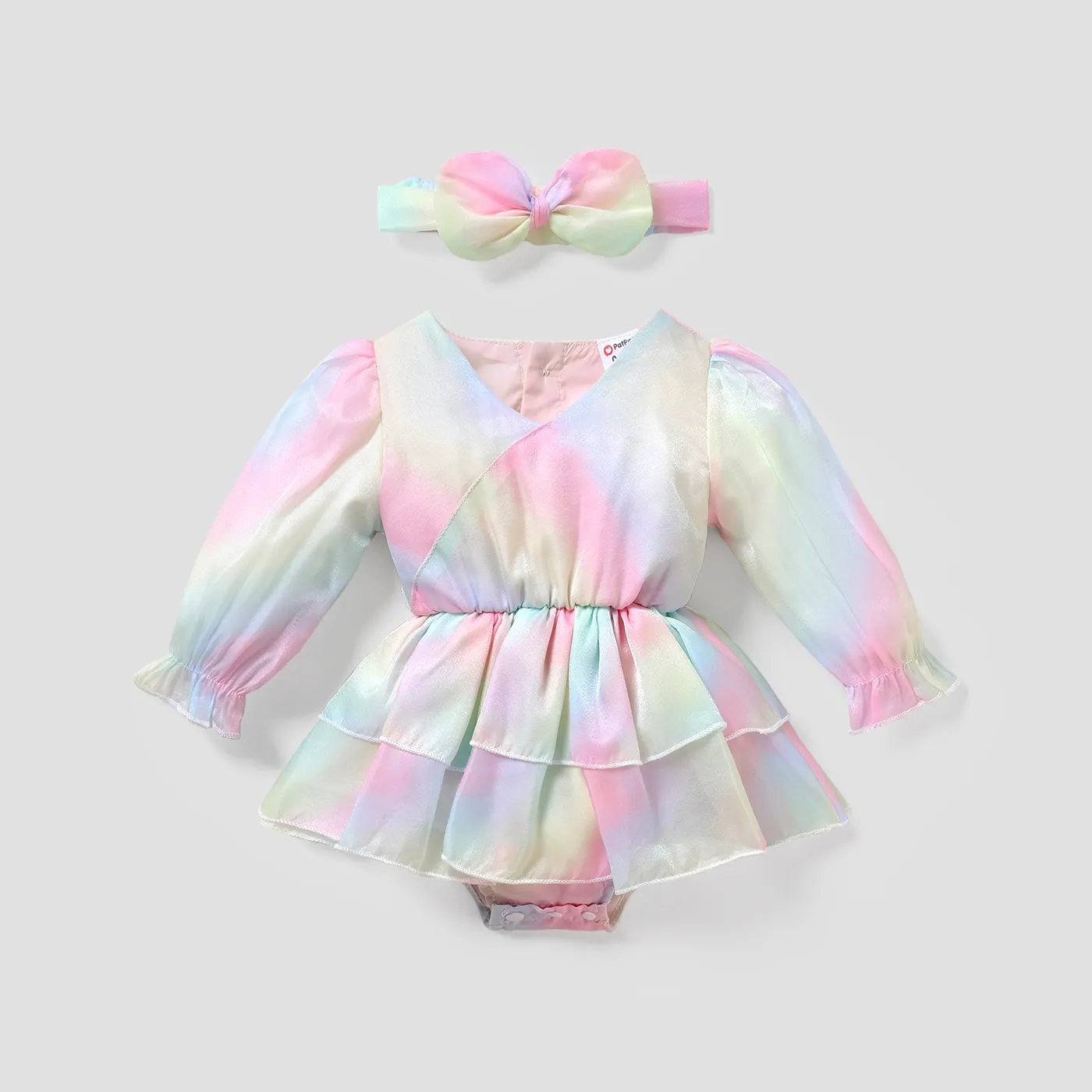 2pcs Medium Thickness Long Sleeve Sweet  Baby Girl Rompers Set
