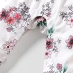 Baby Girl Floral Pattern Bow Design Jumpsuit  image 4