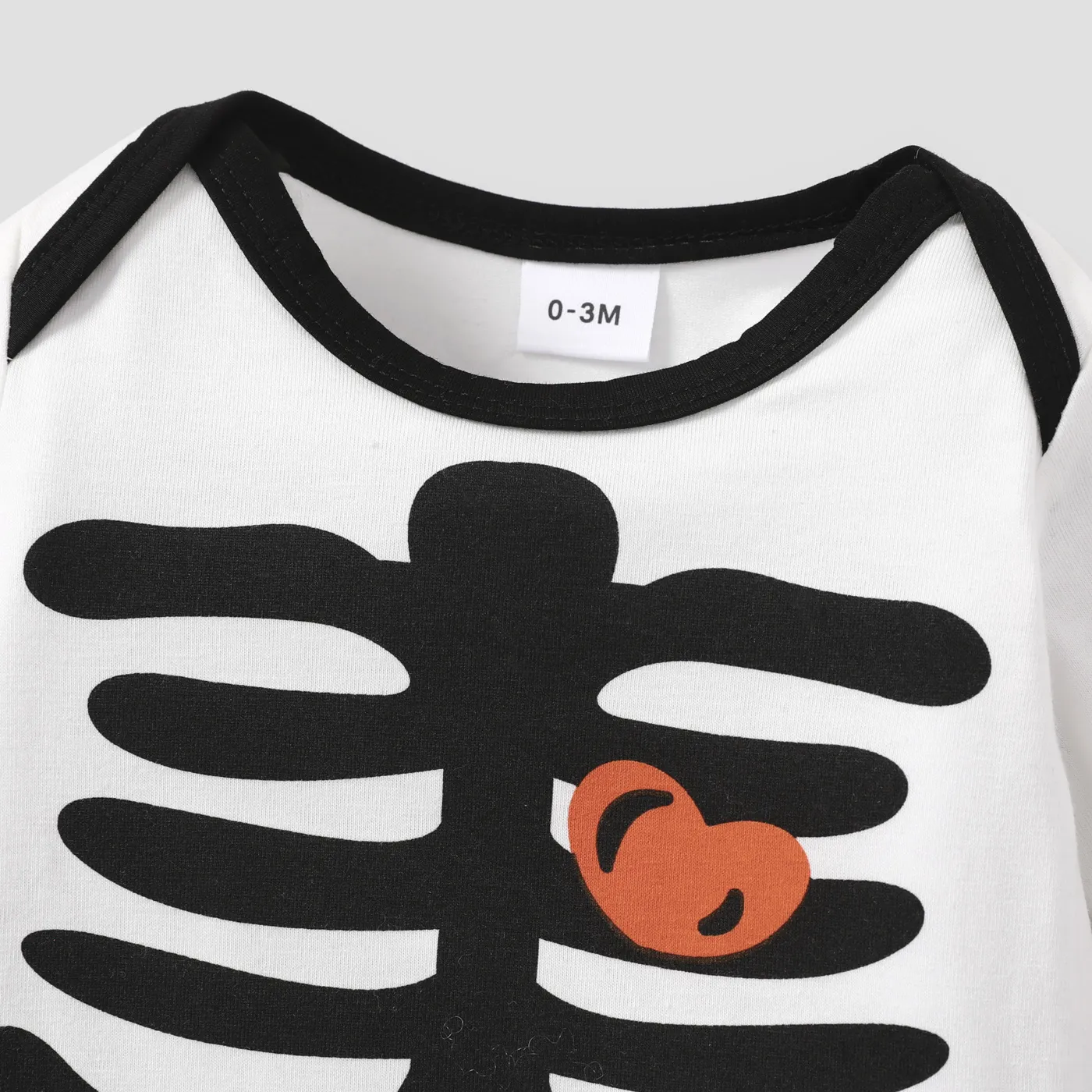  2pcs Baby Girl/Boy Halloween Hyper-Tactile Romper Set White image 4