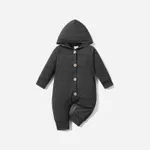 Bebé Unisex Con capucha Informal Manga larga Monos Negro