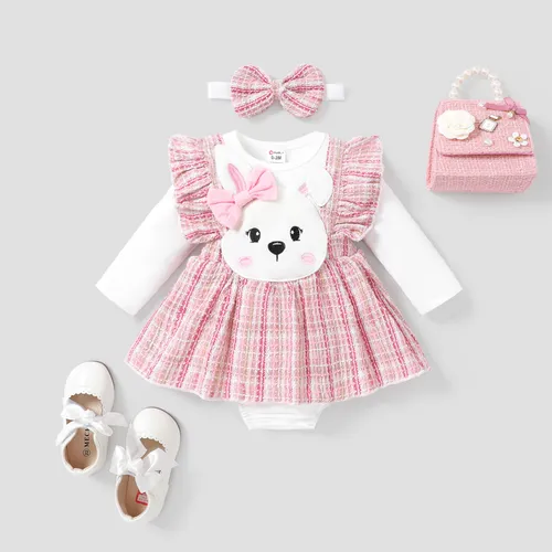 Childlike Rabbit Cute Medium Bodysuit Set for Baby Girl