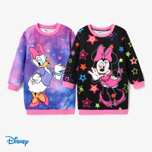Disney Mickey and Friends Toddler Girl Character Print Long-sleeve Dress