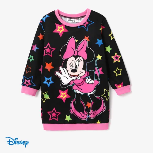 Disney Mickey and Friends Toddler Girl Character Print Long-sleeve Dress