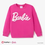 Barbie Toddler/Kid Girl Letter Embroidered Long-sleeve Cotton Sweatshirt Roseo