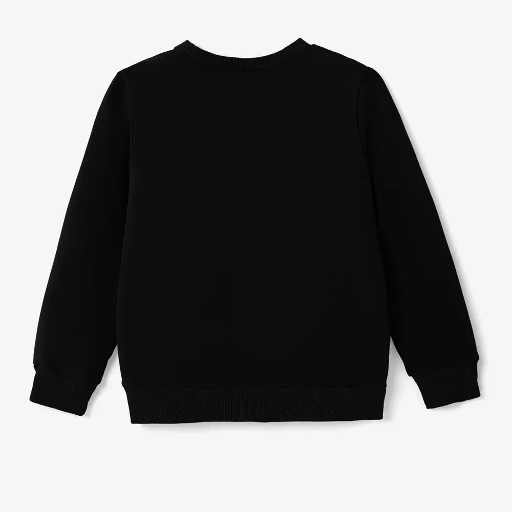 Toddler/Kid Girl Letter Embroidered Long-sleeve Cotton Sweatshirt big image 2