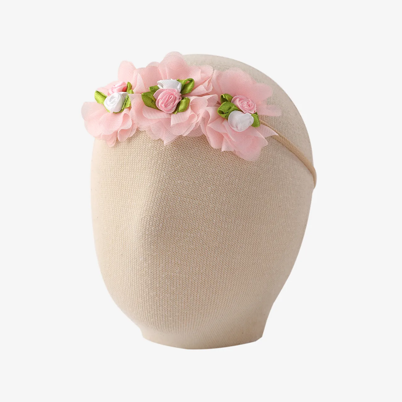 Diadema accesoria para el cabello de flor de rosa dulce para bebés / niños pequeños Rosado big image 1