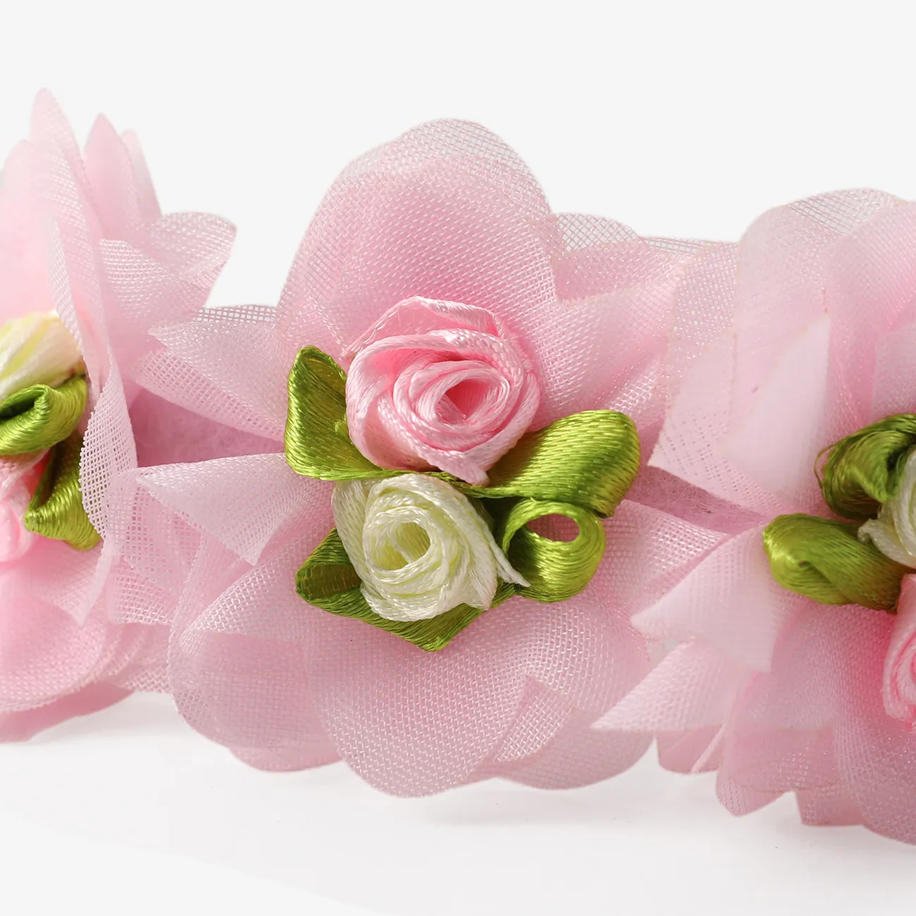 Diadema accesoria para el cabello de flor de rosa dulce para bebés / niños pequeños Rosado big image 1