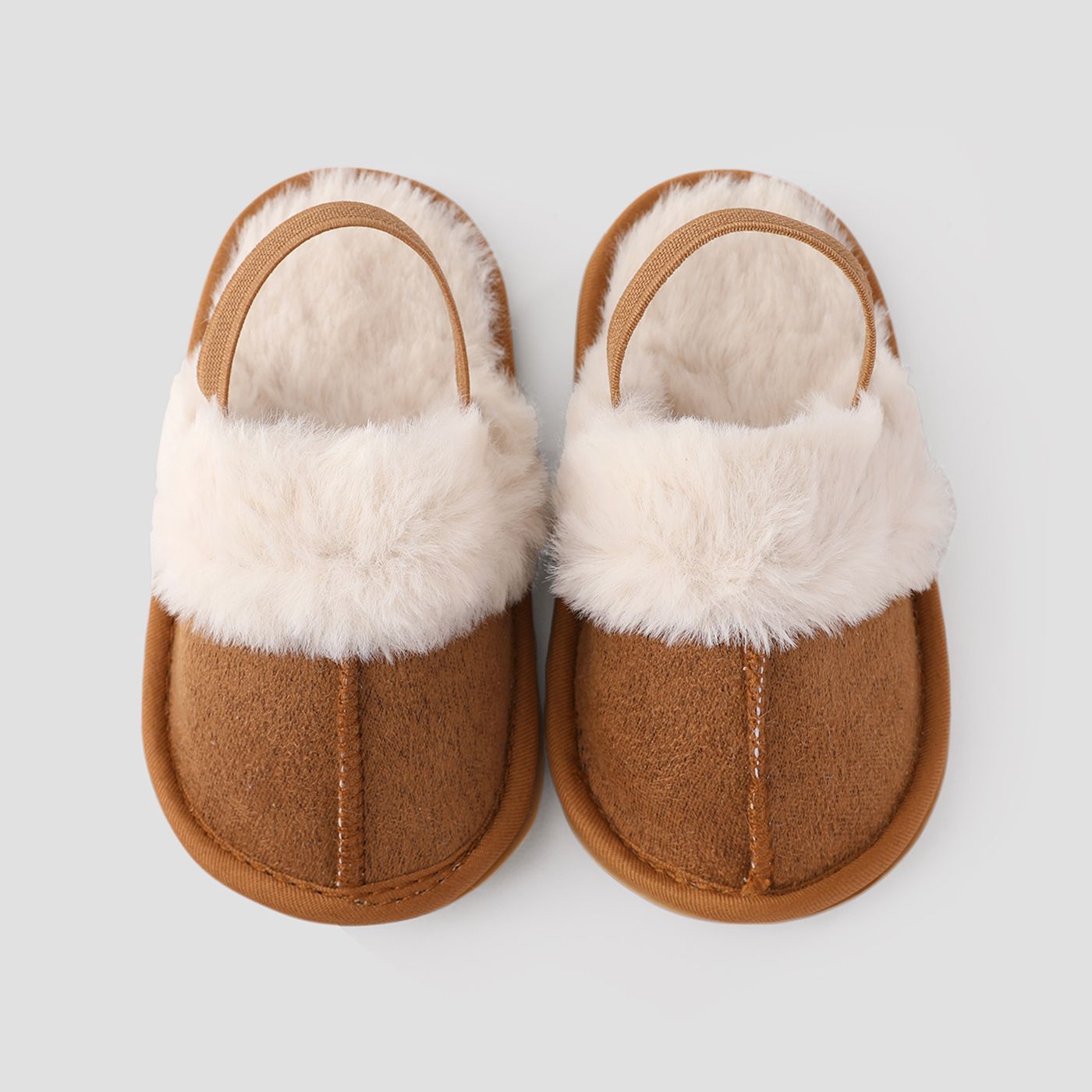 

Baby & Toddler Solid Color Fleece Slippers Prewalker Shoes