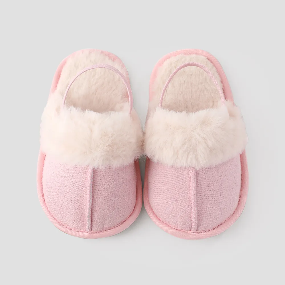 Baby & Toddler Solid Color Fleece Slippers Prewalker Shoes  big image 2