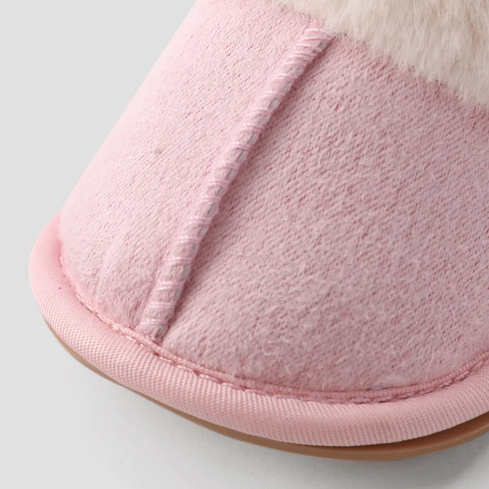 Baby & Toddler Solid Color Fleece Slippers Prewalker Shoes  big image 5