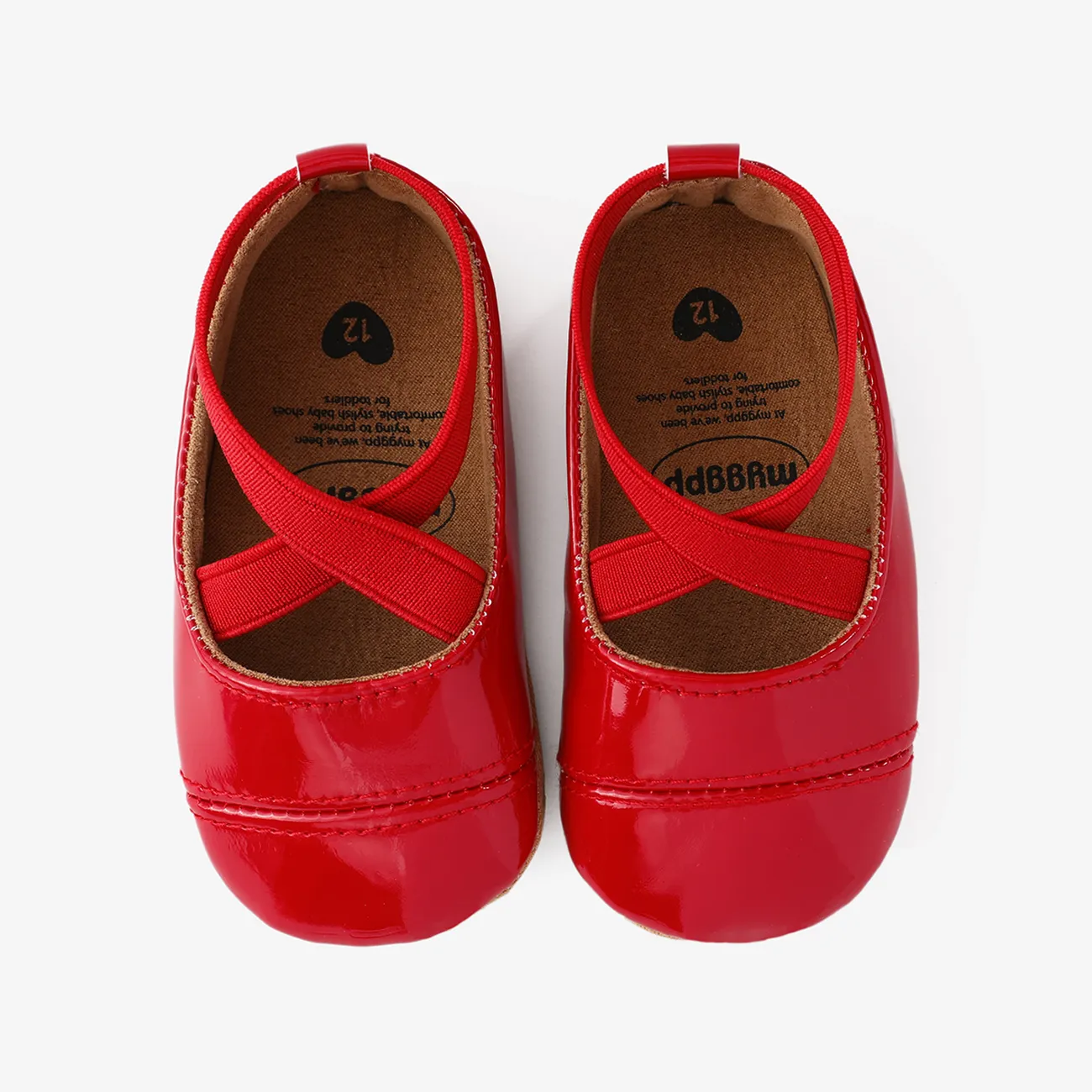 عيد الميلاد الطفل والطفل الحلو الصليب حزام أحذية Prewalker أحمر big image 1