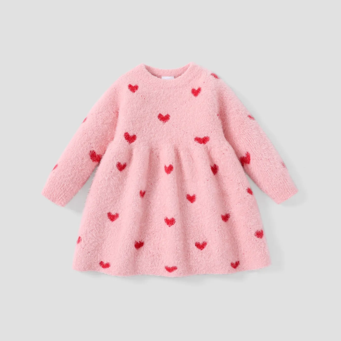 Baby/Toddler Girl Sweet Heart-shaped Sweater Dress