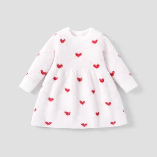  Suéter dulce en forma de corazón para niñas 