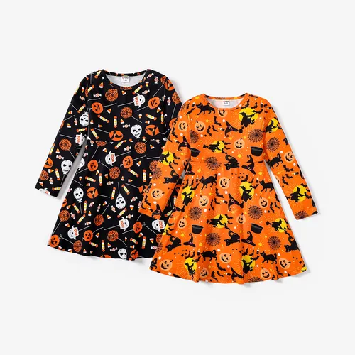 Kid Girl Casual Halloween Dress