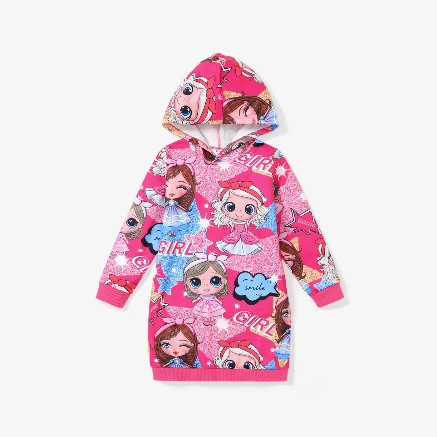 Kid Girl Sweet Hooded Character Dress 