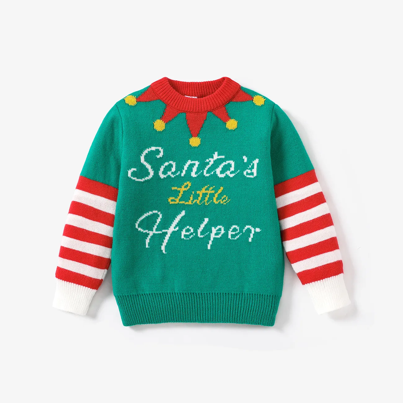 Toddler Boy/Girl Christmas Childlike Letter Sweater   big image 1